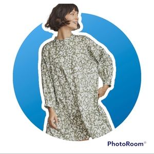 Elizabeth and James voluminous animal print peplum dress oversized boho M